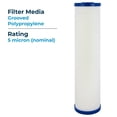 thumbnail image 4 of SpiroPure 20 x 4.5" Grooved Sediment Water Filter, 5 Micron (6 Pack), 4 of 7