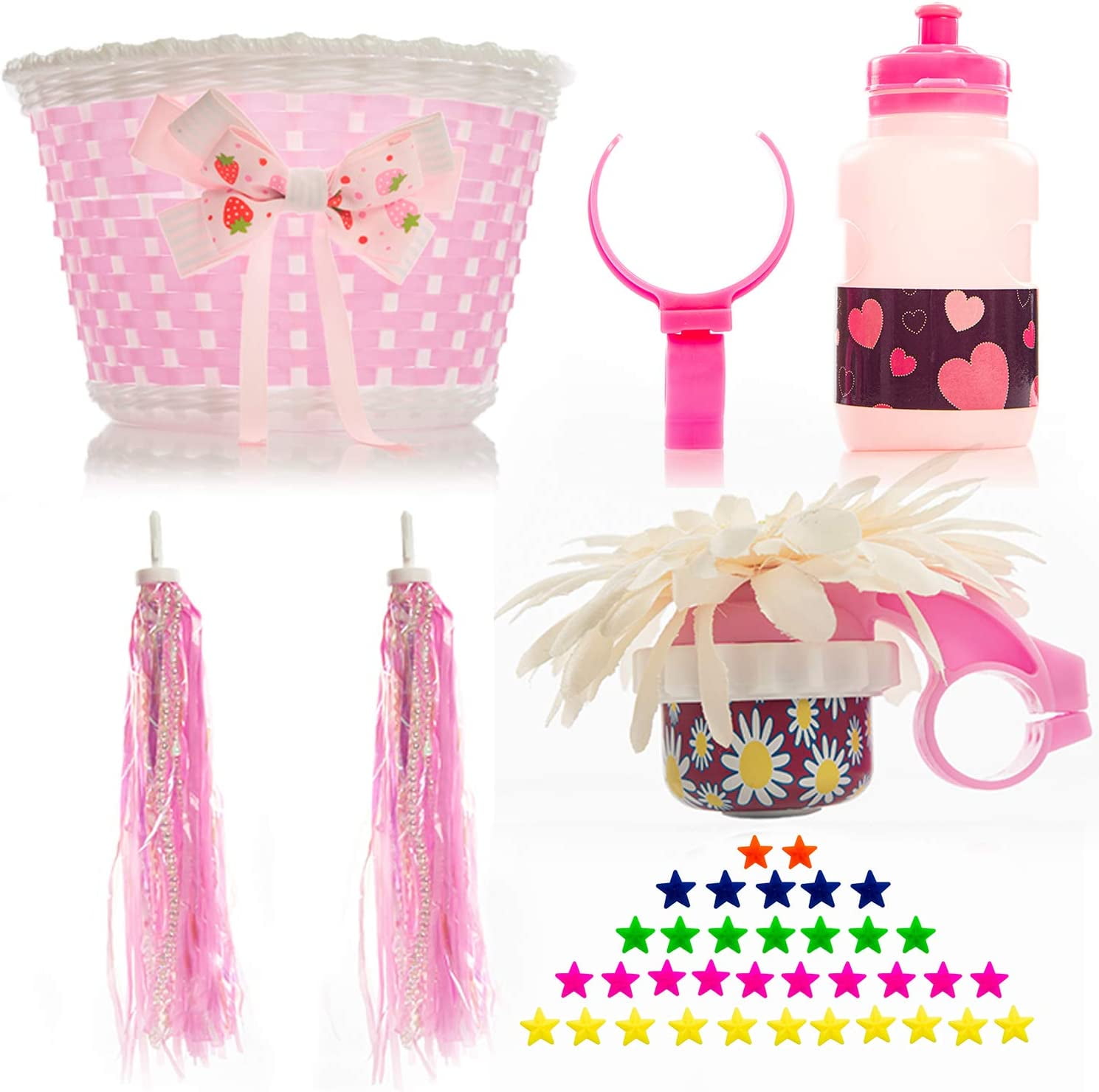 Bikes on Hikes Girl’s Bicycle Decorations Set Fun Bicycle Decor w