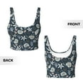 thumbnail image 5 of Haiem Sea Shells 1 Pattern Womens Sports Bra - U Neck Padded Low Impact Yoga Bra Workout Crop Top Gym Moisture-Wicking Workout Vest -Medium, 5 of 9