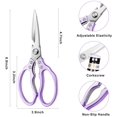 thumbnail image 3 of AWinjoy Kitchen Scissors, Sharp Kitchen Shears Dishwasher Safe Heavy Duty,Purple Kitchen Accessories Cooking Shears for Kitchen Meat Chicken Fish Poultry Herb Bread (Purple), 3 of 6