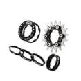 thumbnail image 1 of Transemion Single 1 Speed Cassette Cog Durable Fixed Gear Conversion Set for 7-10s Hubs Black 17T 1Set, 1 of 6