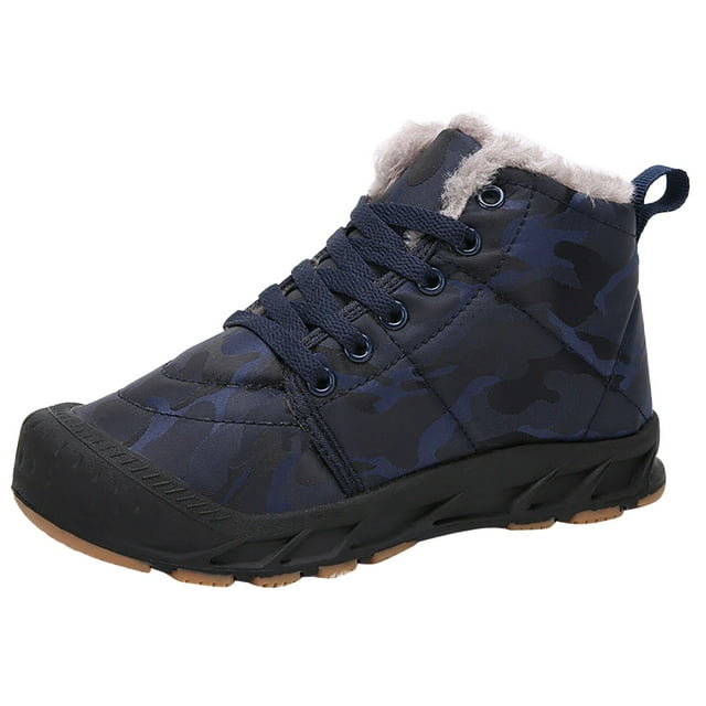 Bottes Garçons Montantes Grands Enfants Chaussures Décontractées Chaussures de Neige d'Extérieur Bottillons à Lacets à la Mode Bottes de Neige pour Enfants Garçons Enfants Chaudes Sports pour Enfants Neige 5 Randonnée Chaussures pour Enfants Enfants pour Garçons pour Garçons