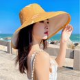 thumbnail image 3 of Chapeau de Soleil Papillon Réversible : Chapeau de Plage en Coton à Large Bord pour Femmes, 3 of 7