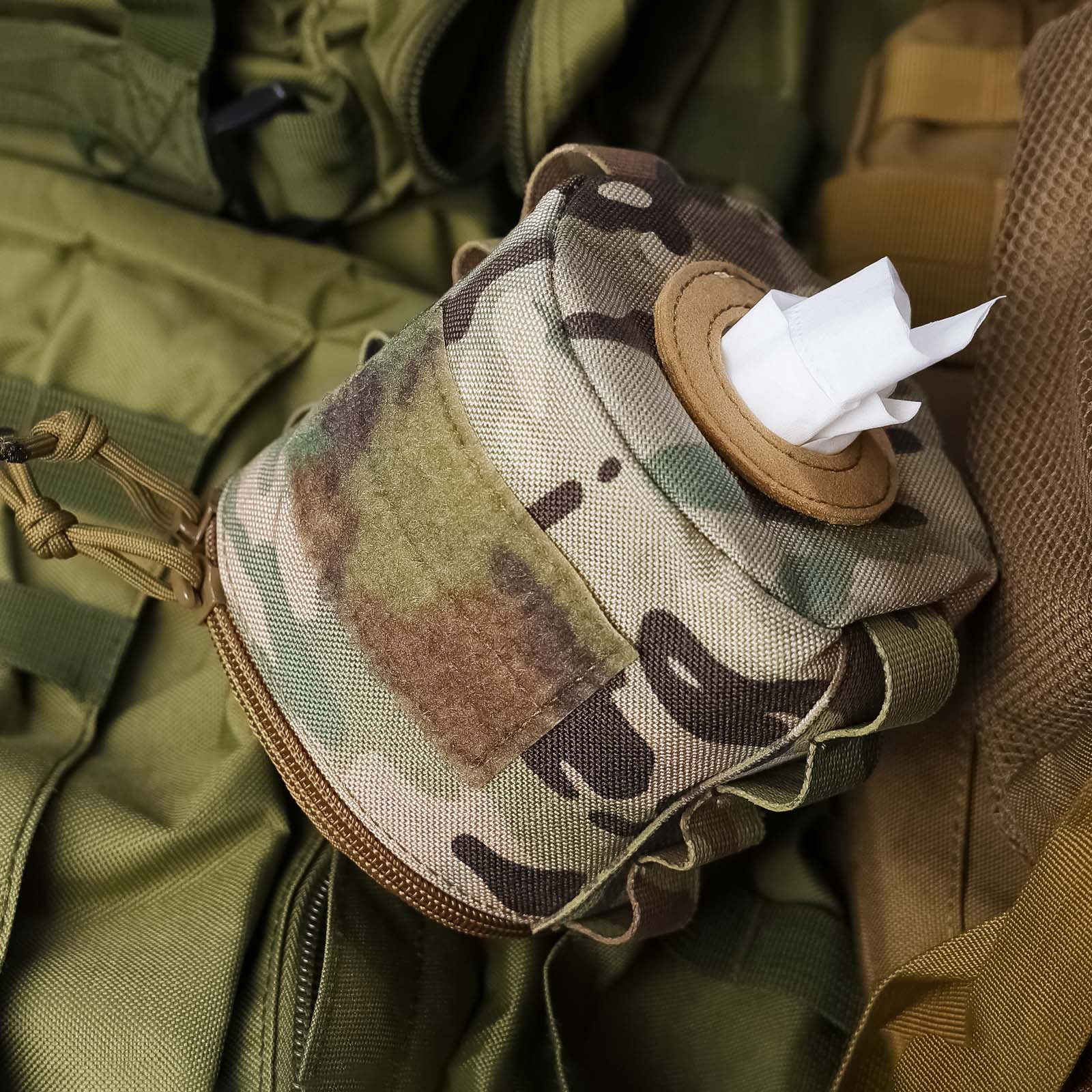 JELLOO Tactical Toilet Paper Holder - Waterproof & Foldable Storage Case for Camping, Hiking, Travel, Home