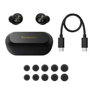 Technics Reference Class Hi-Fi Wireless Earbuds, Dolby Atmos with Head Tracking, Adaptive Noise Cancelling, 3 Device Multipoint, 10-hr Battery, Wireless Charging, Improved Fit - EAH-AZ100-K (Black)