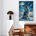 thumbnail image 5 of Hudo Dog Christmas Canvas Wall Art, Keeshond Dog Wall Art Prints Dogs Hanging Wall Pictures Decoration for Holiday Living Room Bedroom Bathroom, 5 of 5