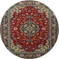 thumbnail image 1 of Ahgly Company Indoor Round Traditional Brown Medallion Area Rugs, 4' Round, 1 of 6