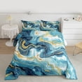 thumbnail image 2 of Castle Fairy Marble Watercolor 2Pcs Bedding Comforter Set for Teens Women Men,Abstract Marbling Twin Comforter Sets,Stone Pattern Breathable Bedding Set,Lightweight Room Decor, 2 of 8