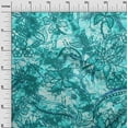 thumbnail image 3 of oneOone Polyester Spandex Teal Green Fabric Abstract Floral Sewing Craft Projects Fabric Prints By Yard 56 Inch Wide, 3 of 4