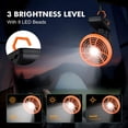 thumbnail image 3 of Ventilador para Camping Durapower con Clip, Linterna LED y Base Magnética, 3 of 7