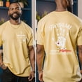 thumbnail image 4 of Unisex Christian Double-Sided T-Shirt, God's Masterpiece Ephesians 2:10 Tee, Handprint Scripture Shirt, Dark Heather, Size S, 4 of 6