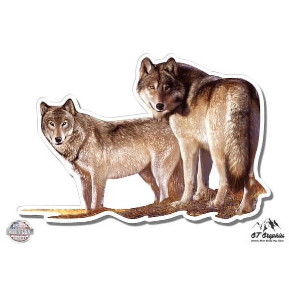Wolves - 3" Vinyl Sticker - For Car Laptop I-Pad Phone Helmet Hard Hat - Waterproof Decal