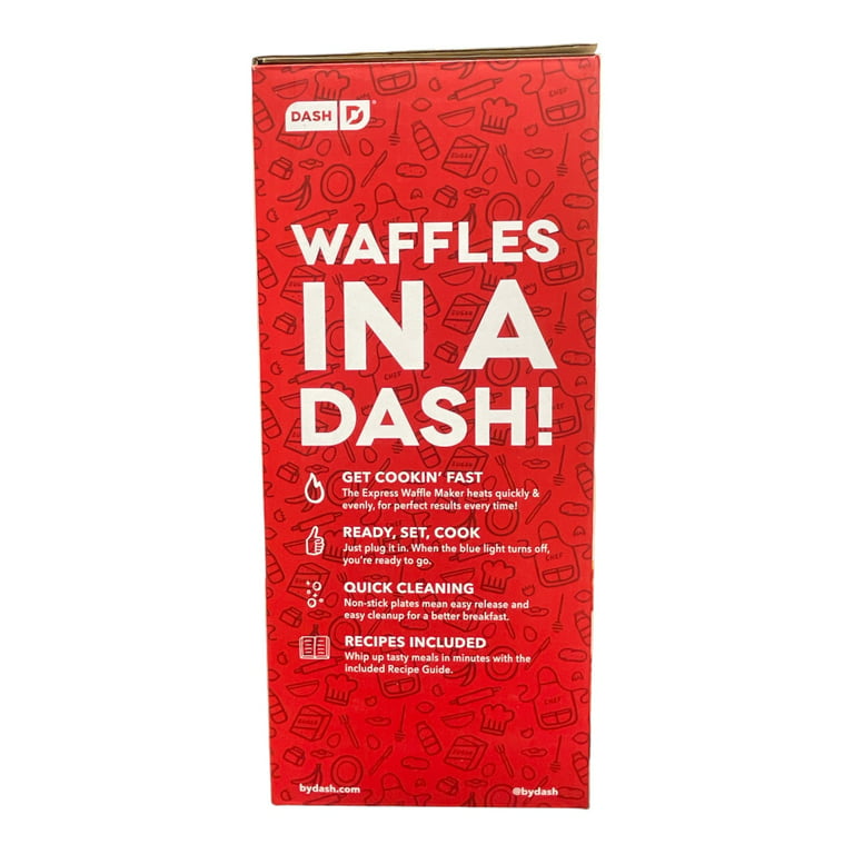 DASH Express 8” Waffle Maker for Waffles, Paninis, Hash Browns + other  Breakfast, Lunch, or Snacks, with Easy to Clean, Non-Stick Cooking Surfaces  