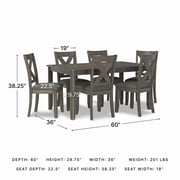 Signature Design by Ashley Caitbrook Gray Dining Table and Chairs - Set of 7