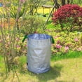 thumbnail image 3 of Paquete de 2 bolsas de residuos de jardín de 120l, reutilizables, resistentes a desgarros, impermeables con asas, contenedor de basura para piscina de césped de 45X63cm, 3 of 5