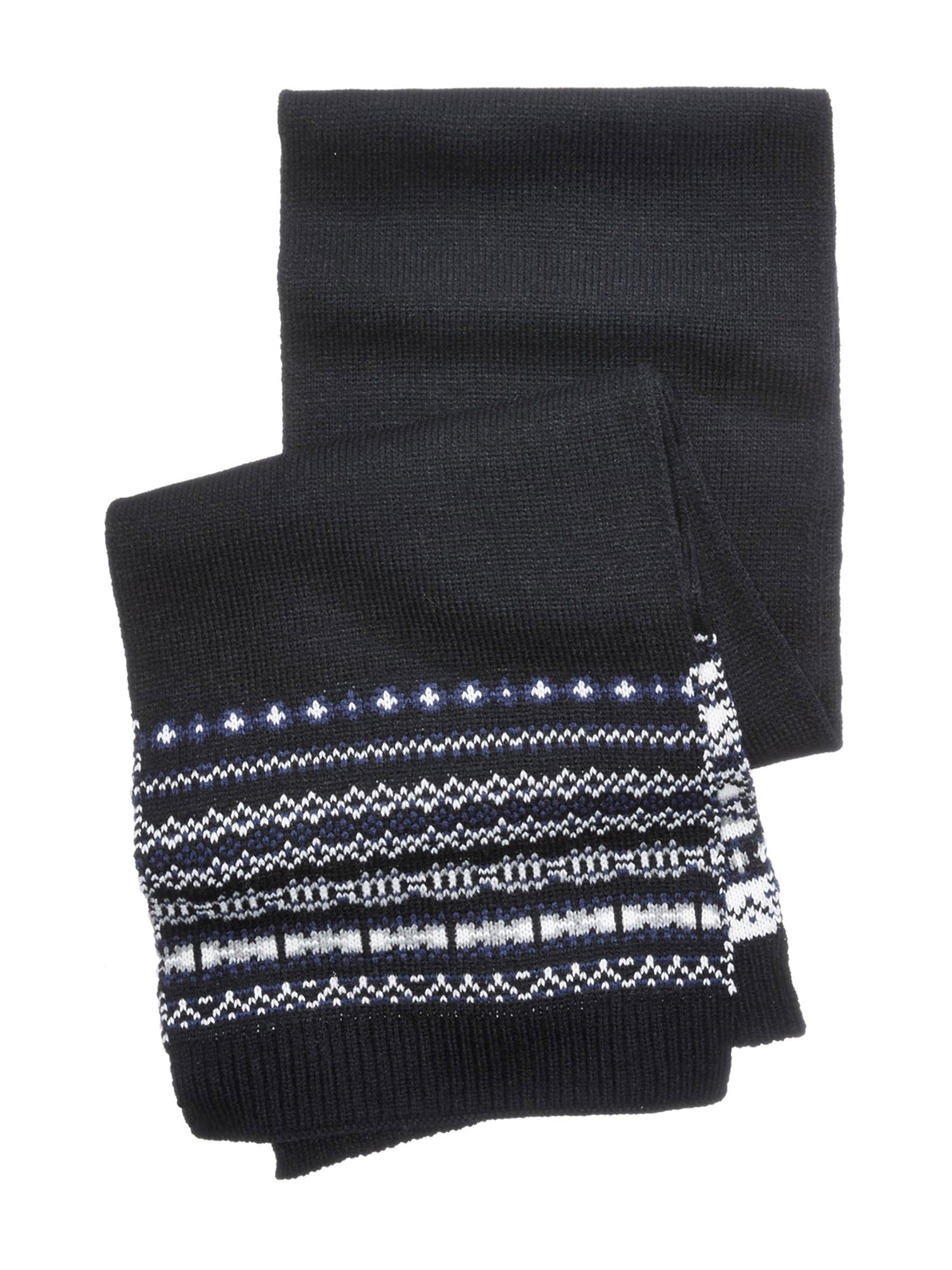 black and white winter scarf