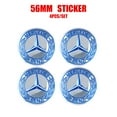 thumbnail image 1 of 56/60mm Car Wheel Hub Cap Auto Emblem Stickers Refit Accessories For Mercedes Benz G S R C E B A Class GLA GLK C180 E300 S200 For Mercedes blue, 1 of 6