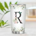 thumbnail image 2 of Personalized Initial R Tumbler 20oz: Monogrammed Christian Gift for Women – Birthday Mother's Day Religious Inspiration – Custom Coffee Mug with Elegant Design, 2 of 6