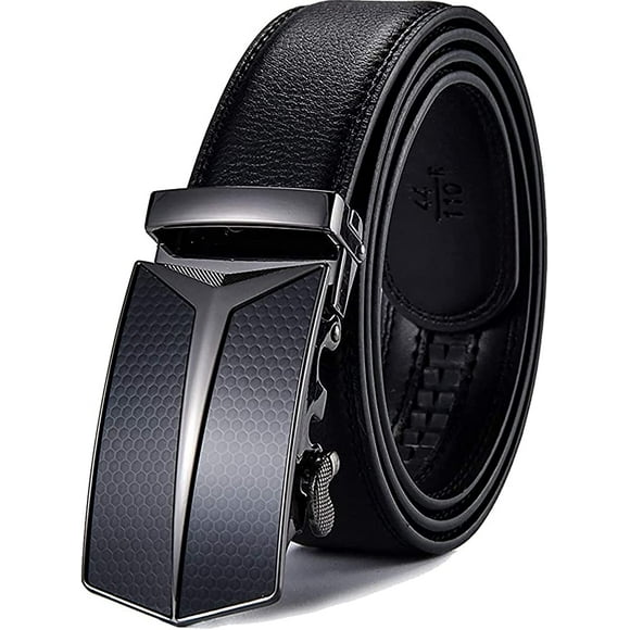 Ceinture pour Hommes, Ceinture à Cliquet en Cuir pour Hommes Habillée 1 3/8 Pouces, Garniture Ajustable pour un Ajustement Exact, Ceinture à Boucle Automatique