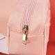 thumbnail image 4 of Bolsa de maquillaje estética bonita, organizador de cartas, bolsa de almacenamiento, bolsa de artículos de tocador para mujeres, adolescentes y niñas (rosa-miel), 4 of 5