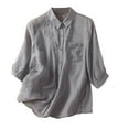 thumbnail image 1 of Birdeem Blouses pour Femmes Coton et Lin Fines Brodées Col Rond d'Été, 1 of 12