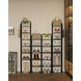 thumbnail image 2 of Vertical Shoe Rack, 8 Tier Narrow Shoe Shelves, Shoe Tower for Small Spaces, Adjustable, 2 of 7