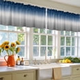 thumbnail image 4 of 2 Pack Abstract Valance for Window Blue Grey Gradient Modern Art Kitchen Valance Rod Pocket Short Curtain Topper Decorative Window Treatment for Living Room Bedroom 42"x12", 4 of 8