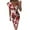Red, variant on IROINNID Sheath Dress For Women Gorgeous Flowers Printing Ruffle Hem Slimming Ruched Sleeveless Dress V-Neck Below The Knee Dress