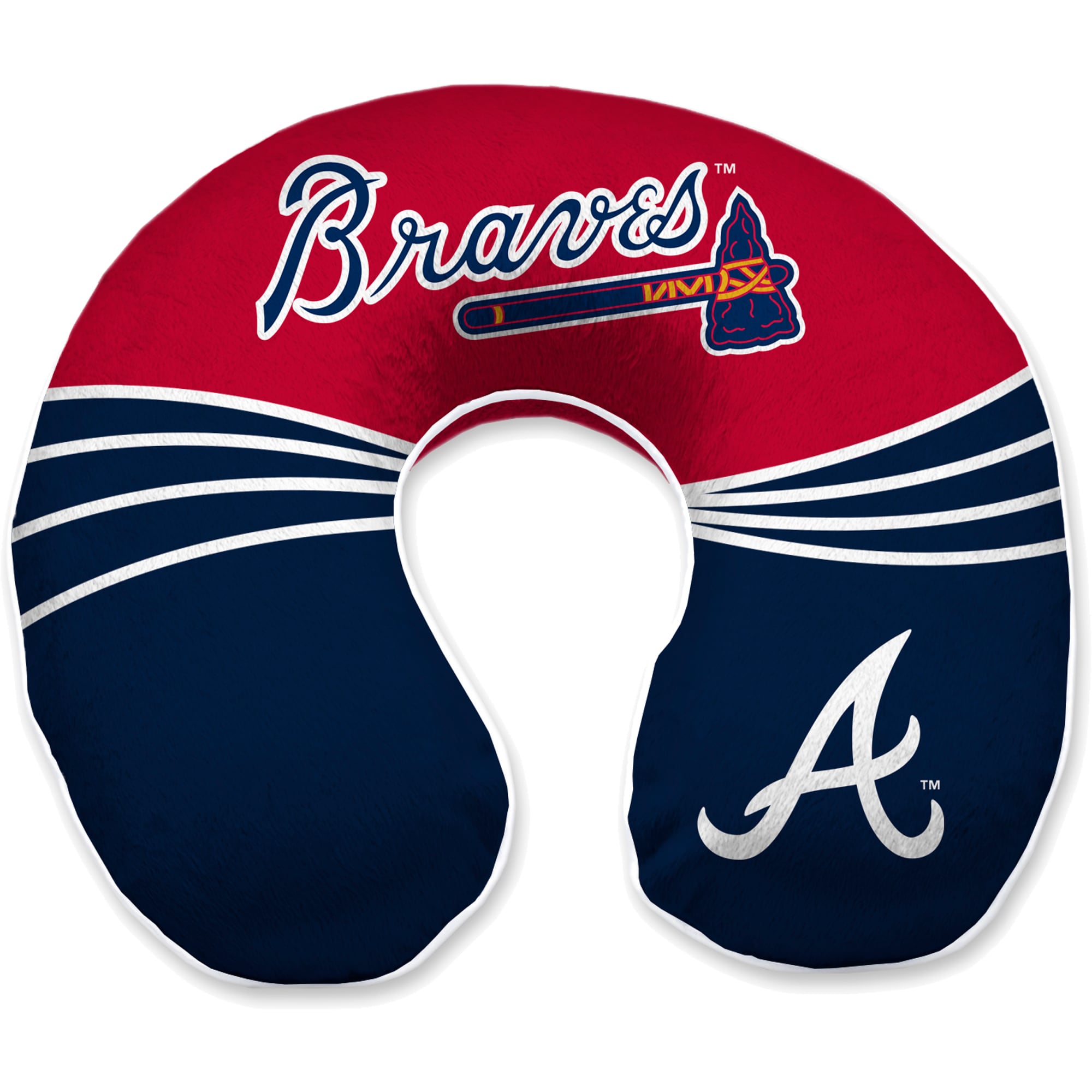 Atlanta Braves Wave Memory Foam Travel Pillow BrickSeek