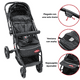 thumbnail image 3 of Carriola para Bebé Manubrio Reversible Plegable Ruedas con Freno Apto desde 0 meses Soporta hasta 18 kg - Negro, 3 of 7