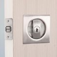 thumbnail image 4 of 1 Set Pocket Door Lock Privacy Latch Lock Metal Door Lock Pocket Door Lock Hardware Lock with Key, 4 of 4