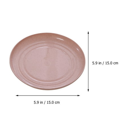 

Etereauty 6Pcs Wheat Straw Plates Household Saucer Food Storage Plate Safe Tableware