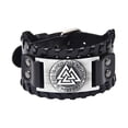 thumbnail image 2 of Pulsera Zulema Tótem Vikingo Cuero Plata, 2 of 8