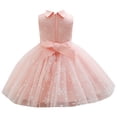thumbnail image 2 of Alvivi Baby Flower Girl Snowflake Bowknot Tulle Dress Christmas Birthday Party Wedding Princess Gown Pink 18-24 Months, 2 of 6