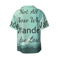 thumbnail image 2 of Sigee Not All Those Who Wander Are Lost1 Print Men's Shirts Casual Button Down Short Sleeve Summer Beach Shirt Hawaiian Vacation Shirts Tee Shirt-Small, 2 of 7