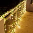 thumbnail image 3 of Solar Lights Outdoor Garden Artificial Green Leaf Garland String Lights - Ivy String Lights - 16.4ft 50 LED Flexible Copper Perfect for Indoor, Bedroom, Wedding, Party Decorations, 3 of 8