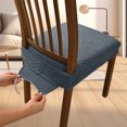 thumbnail image 4 of Chair Covers with Elastic Straps Jacquard Stretch Dining Chair Slipcovers Decorative Seat Protector, 4 of 5