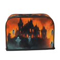 thumbnail image 6 of Toaster Covers 2 Slice, Halloween Flame Castle Ghost A Waterproof Bread Machine Cover Fits for Standard 2 Slice Toasters, Home Decor Toaster Protection with Hanging Rope, 6 of 7