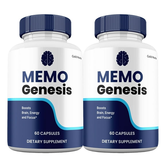 Memo Genesis Capsules, Advanced Maximum Strength Pills Cognitive and Brain, MemoGenesis Supplement for Clarity (2 Pack)