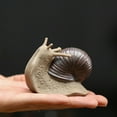 thumbnail image 4 of Deyuer Snail Bonsai Figurine Innovative Compact Creative Vivid Wide Application Gift Ceramics Small Snail Bonsai Ornaments for Flower Pot,C, 4 of 7