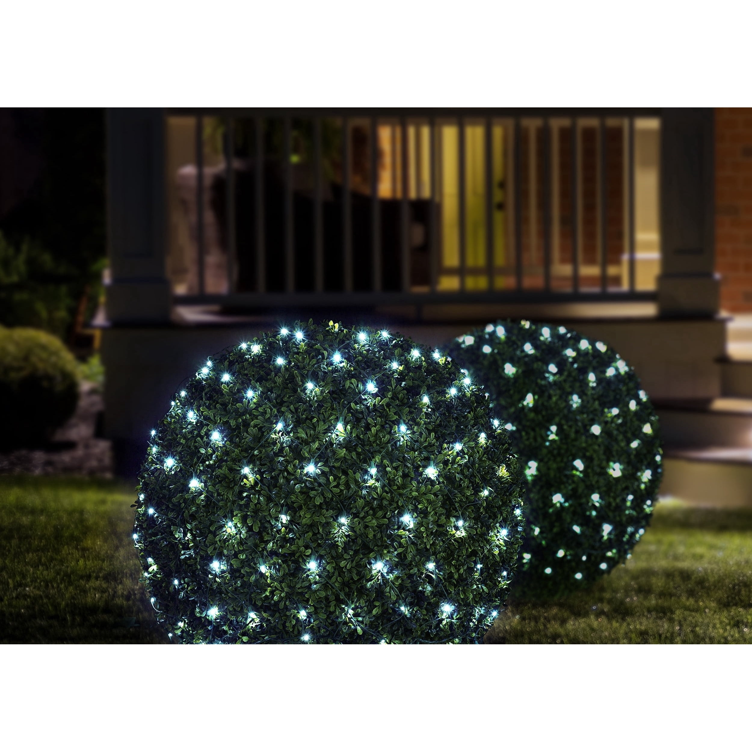 Indoor/Outdoor 150-Count LED Christmas Net Lights, Cool White, Green Wire, 6' x 4', by Holiday Time