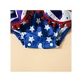 thumbnail image 6 of Baby Girl 4th of July Ruffled Romper American Flag Bodysuit Jumpsuit with Headband Independecen Day Outfit Set, 6 of 7