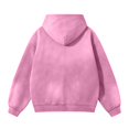 thumbnail image 4 of TQWQT Womens Vintage Washed Zip Up Hoodie Oversized Drop Shoulder Jacket American Casual Kangaroo Pocket Gradient Tie Dye Sweatshirt Loose Fit Long Sleeve Outerwear Streetwear Fashion Tops Pink XL, 4 of 5