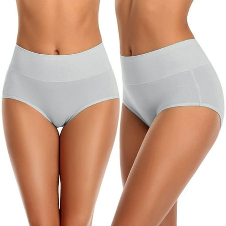 Ukumplol Panties for Women Womens Underwear Underpants for Women s High Waist Hip Plus Size Pure Postpartum Abdomen Briefs Womens Panties Gray 4XL