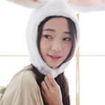 thumbnail image 2 of Biplut Cute Girls Plush Rabbit Bunny Ears Hat Earflap Cap Head Warmer Photo Supplies, 2 of 13