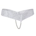 thumbnail image 1 of Calzoncillos de encaje sin entrepierna para mujer Cuerdas Disfraz de lencería Blanco, 1 of 9