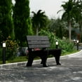 thumbnail image 2 of Wildridge Heritage 4' Park Bench, Black - Outdoor All-Weather HDPE Furniture, 2 of 4