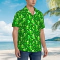 thumbnail image 5 of Balery St Patrick's Day2 Print Men's Hawaiian Shirts Short Sleeve Beach Shirt Relaxed Fit Vacation Button Down Shirts-3X-Large, 5 of 9