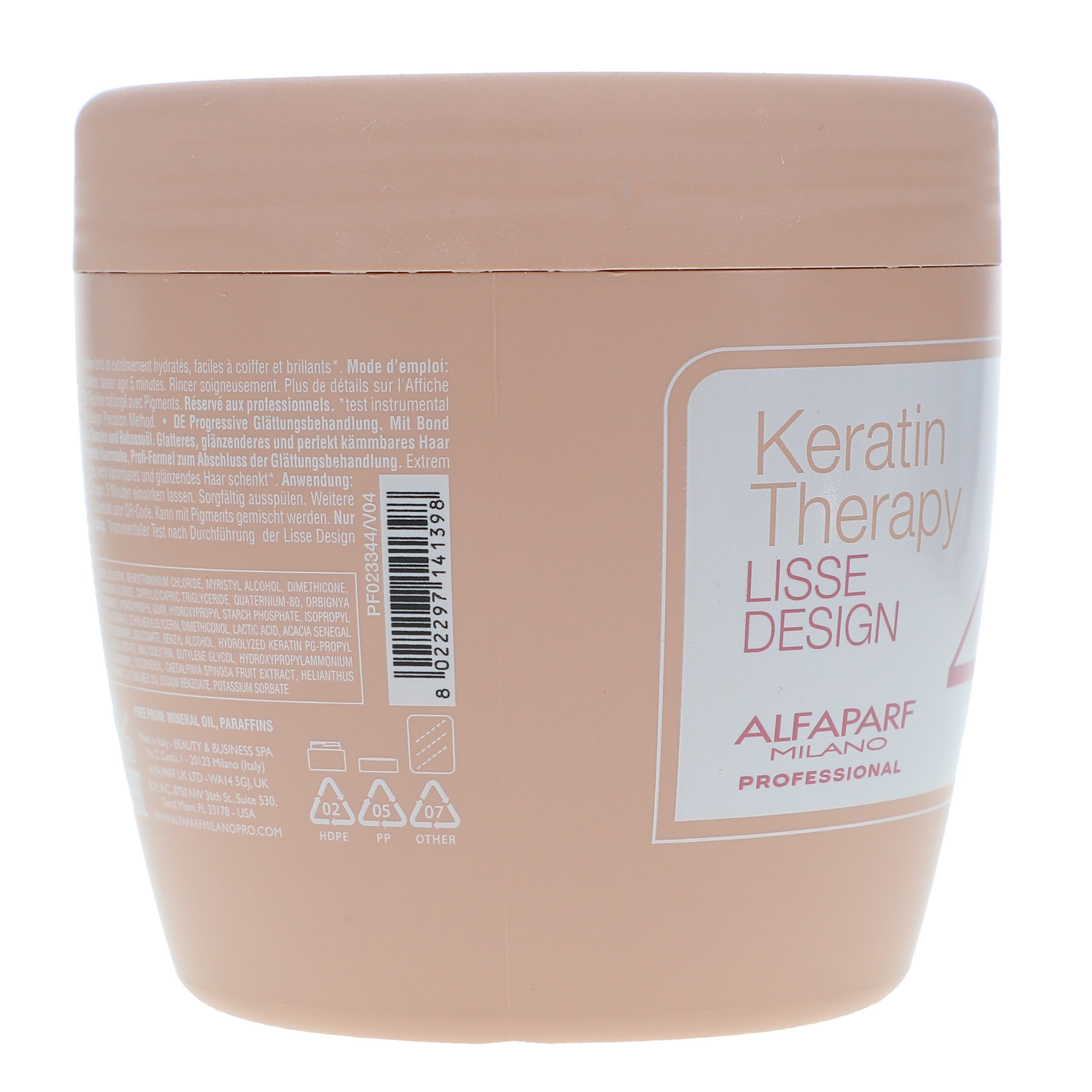 Alfaparf Milano Keratin Therapy Lisse Design Rehydrating Mask 16.8 oz