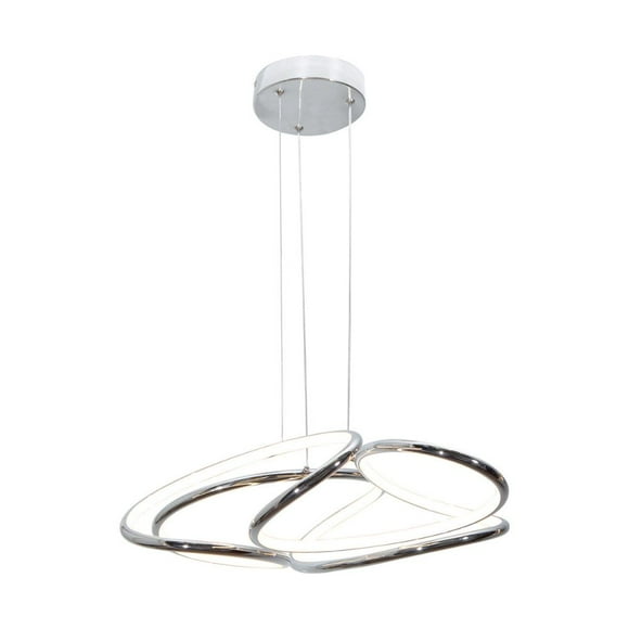 Lámpara colgante LED LámparaYa acero acabado cromo 36W